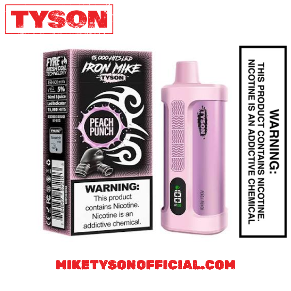 Peach Raspberry Iron Mike Tyson 2.0 15K Disposable Vape