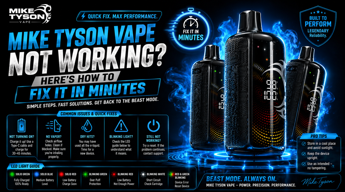 Mike Tyson Vape Not Working? Here's How to Fix It in Minutes