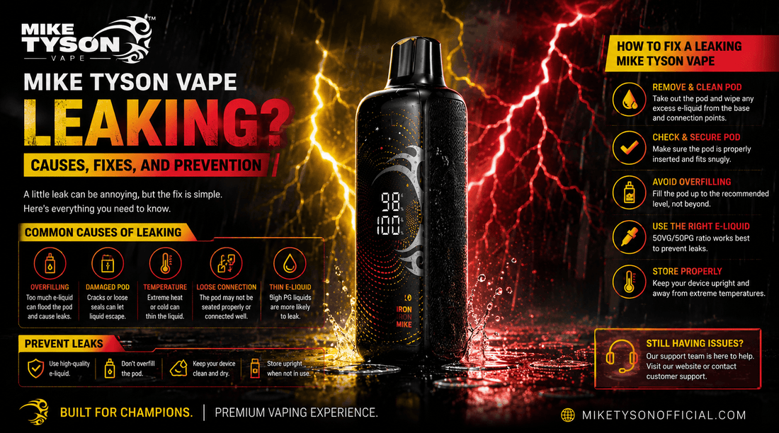 Mike Tyson Vape Leaking? Causes, Fixes, and Prevention 
