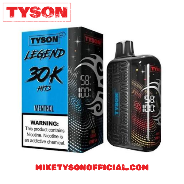 Menthol Gold Tyson 2.0 legend 30k Disposable Vape - 5% Nic