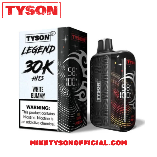 White Gummy Tyson 2.0 legend 30k Disposable Vape