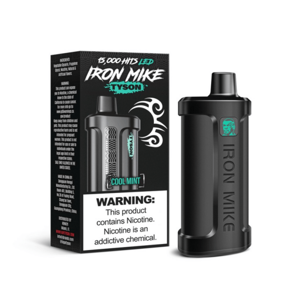 Long-Lasting Cool Mint Flavor: Iron Mike Tyson 15000 Puffs 2 Cool Mint Iron Mike Tyson 15K