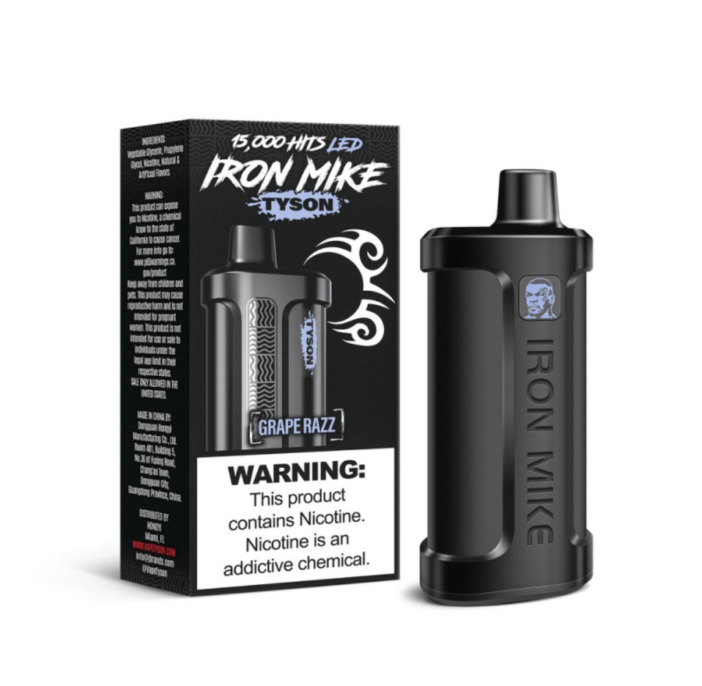 Grape Razz Iron Mike Tyson Enjoy 15000 Puffs Of Vape Brilliance 6 Grape Razz Iron Mike Tyson 15K