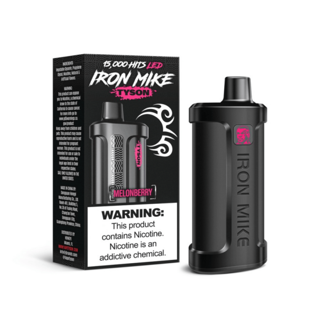 Enjoy Ultimate Vaping Stamina With Iron Mike Tyson 15000 Puffs 1 Melonberry Iron Mike Tyson 15K