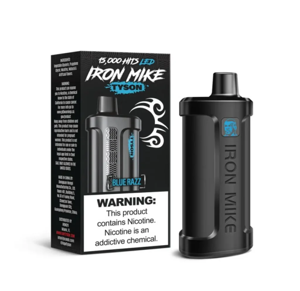 What Makes the Iron Mike Tyson Vape a Knockout in the Disposable Market? 3 Blue Razz Iron Mike Tyson 15000 Puffs