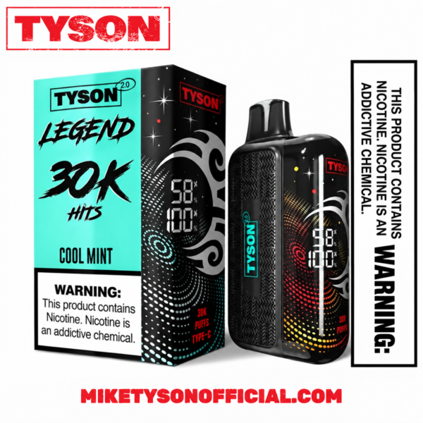 Tyson 2.0 Legend 30K Cool Mint Disposable Vape