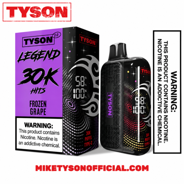Tyson 2.0 Legend 30K Frozen Grape - Disposable Vape