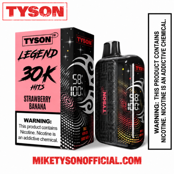 Tyson 2.0 Legend 30K Strawberry Banana - Disposable Vape