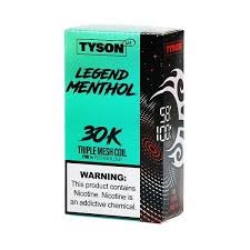 Tyson 2.0 Legend 30K MENTHOL GREEN - Disposable Vape
