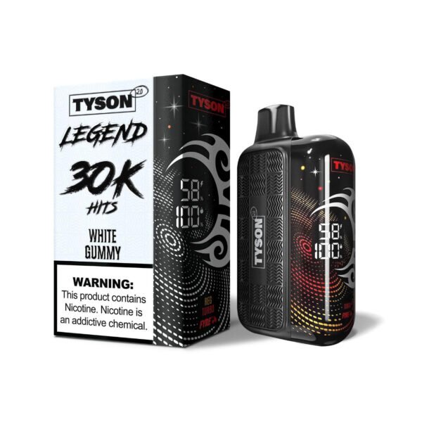 White Gummy Tyson 2.0 legend 30k Disposable Vape – 5% Nic