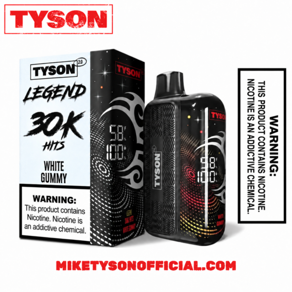 White Gummy Tyson 2.0 legend 30k Disposable Vape