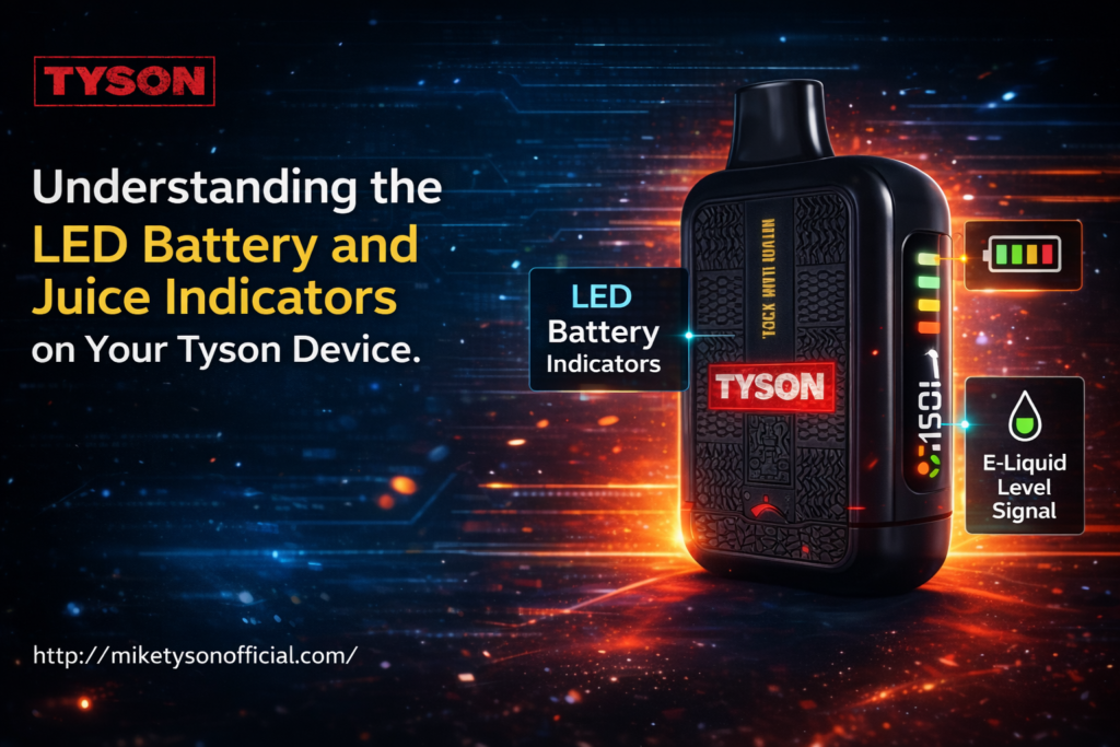 Understanding the LED Battery and Juice Indicators on Your Tyson Device 1 tyson