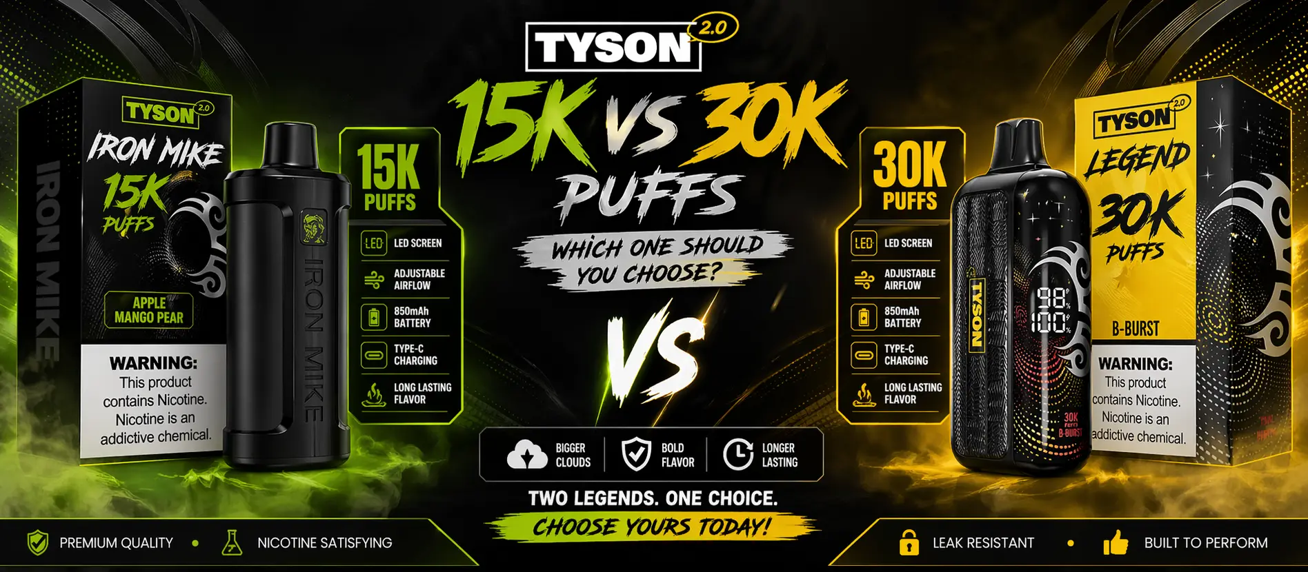 Tyson 2.0 15K vs 30K Puffs